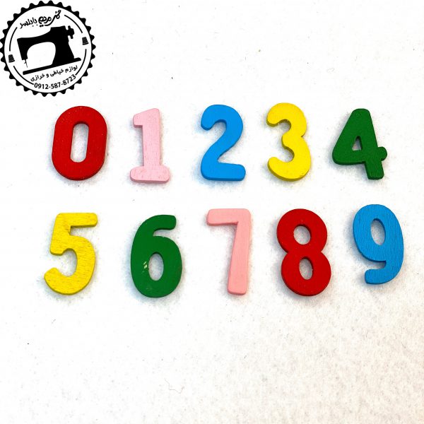 استیکر چوبی اعداد رنگی ۱۲ عددی